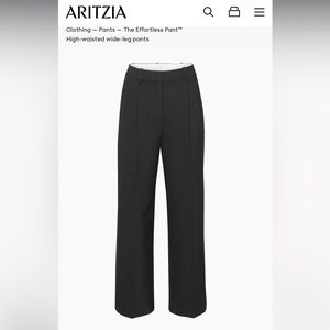 Aritzia Wilfred Effortless Pants, black size 4